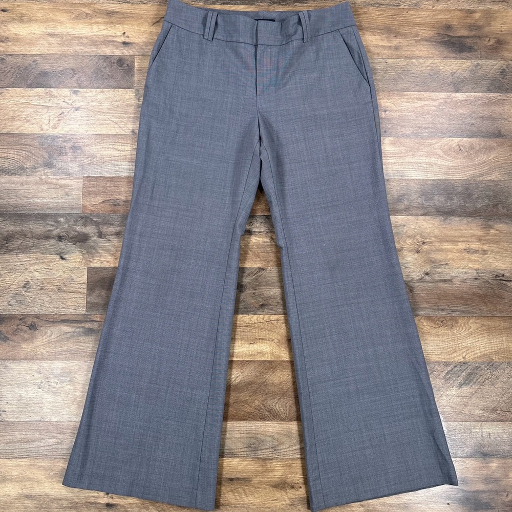 Banana Republic Womens Pants 12 Gray Wide Leg Wool Blend Classic Career Office